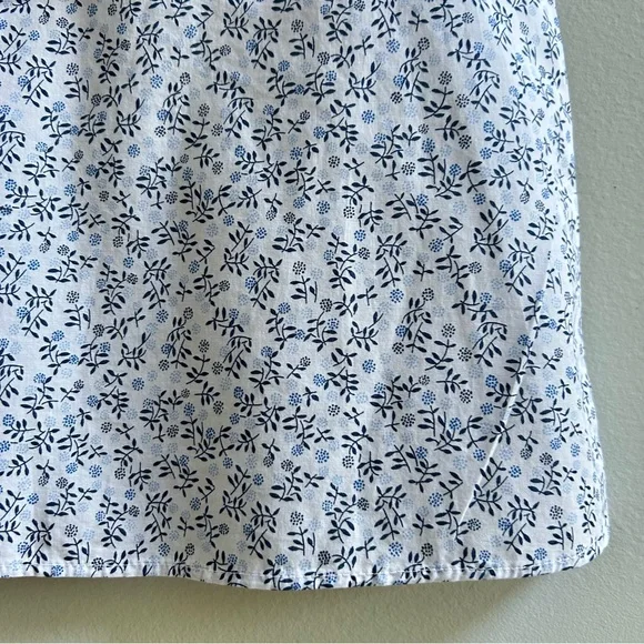 Jacadi Paris Bundle of 2 Blue And Floral Sleeveless Ruffled Tops, Size 8A - Picture 8 of 11